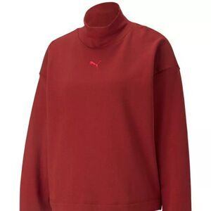 Puma Embroidered Logo Mock-Neck Sweatshirt